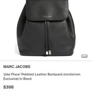 Marc Jacobs Pike Place Pebbled Leather Backpack